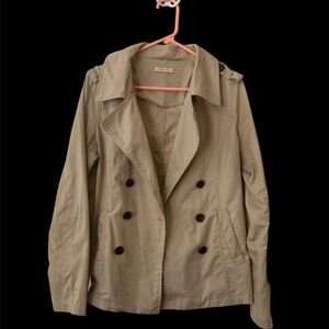 Classic Double-Breasted Beige Trench Coat